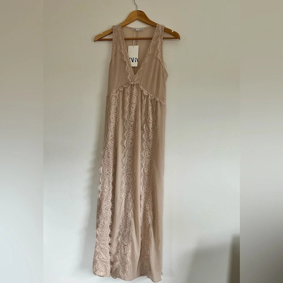 Zara Lace mesh tunic Size: S - Picture 2 of 2